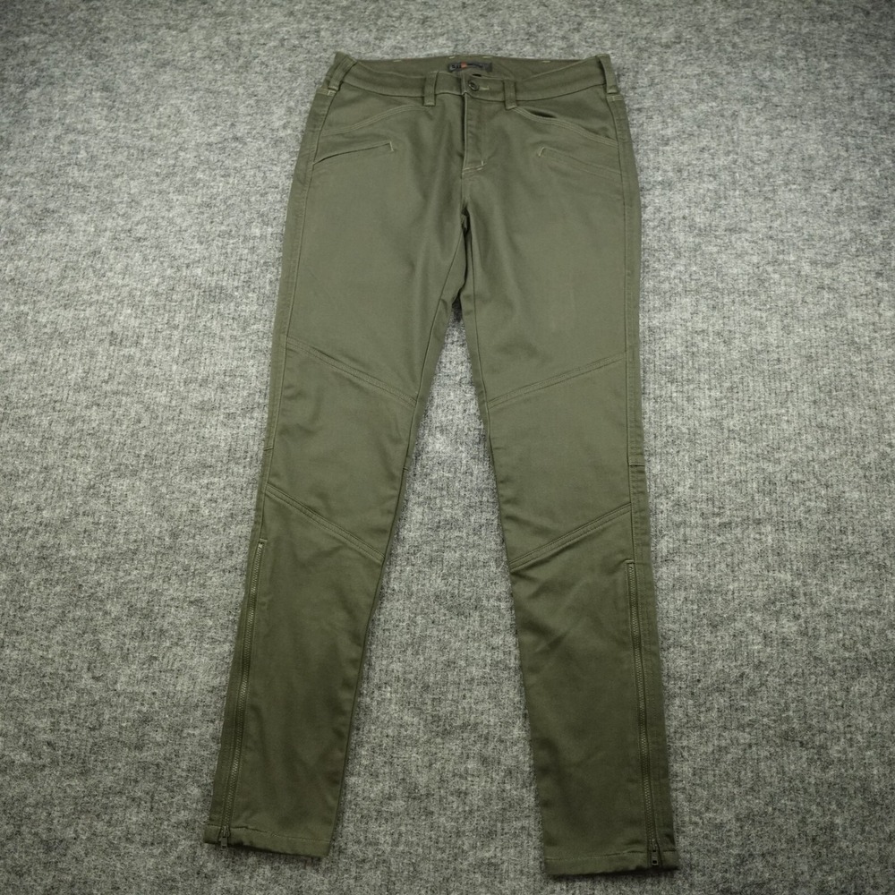 5.11 Tactical Pants Womens 8 Long Green WyldCat Pockets Skinny Zippered Leg